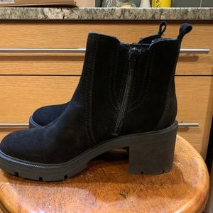 Lucky Brand NIB Black Suede Boots Size 7
